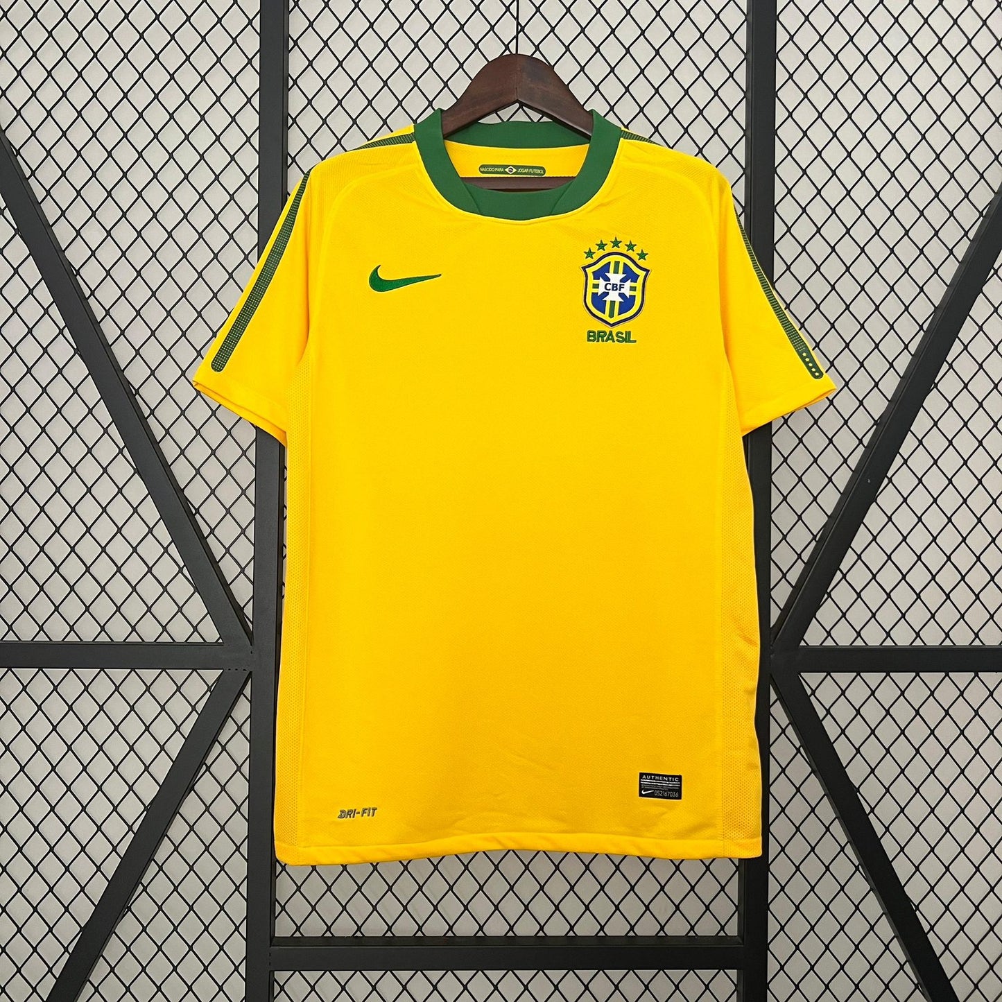 Camisa Seleção Brasileira Amarela 5 Estrelas Modelo Torcedor Dri-Fit