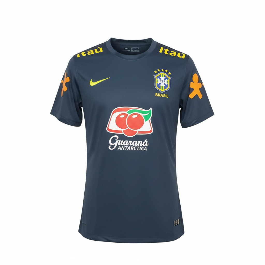 Camisa Treino Seleção Brasileira Cinza Comissão Técnica Modelo Profissional