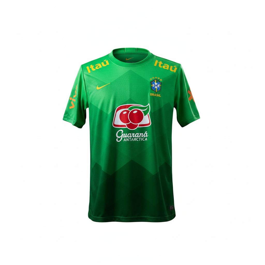 Camisa Treino Seleção Brasileira Verde Comissão Técnica Modelo Profissional