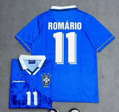 Camisa Seleção Brasileira Azul Romário 11 Retrô 1994 4 Estrelas