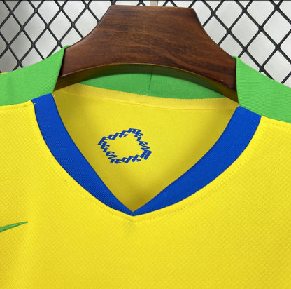 Camisa Seleção Brasileira Amarela 2024 Modelo Jogador 5 Estrelas Performance