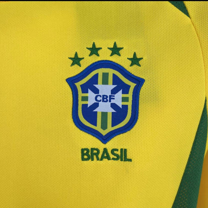 Camisa Seleção Brasileira Amarela 2024 Modelo Jogador 5 Estrelas Performance