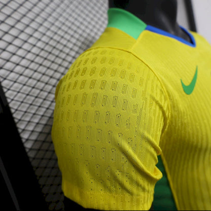 Camisa Seleção Brasileira Amarela 2024 Modelo Jogador 5 Estrelas Performance