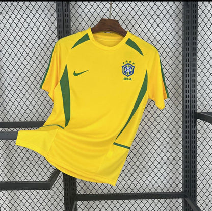 Camisa Seleção Brasileira Amarela Retrô 2004 5 Estrelas Modelo Torcedor