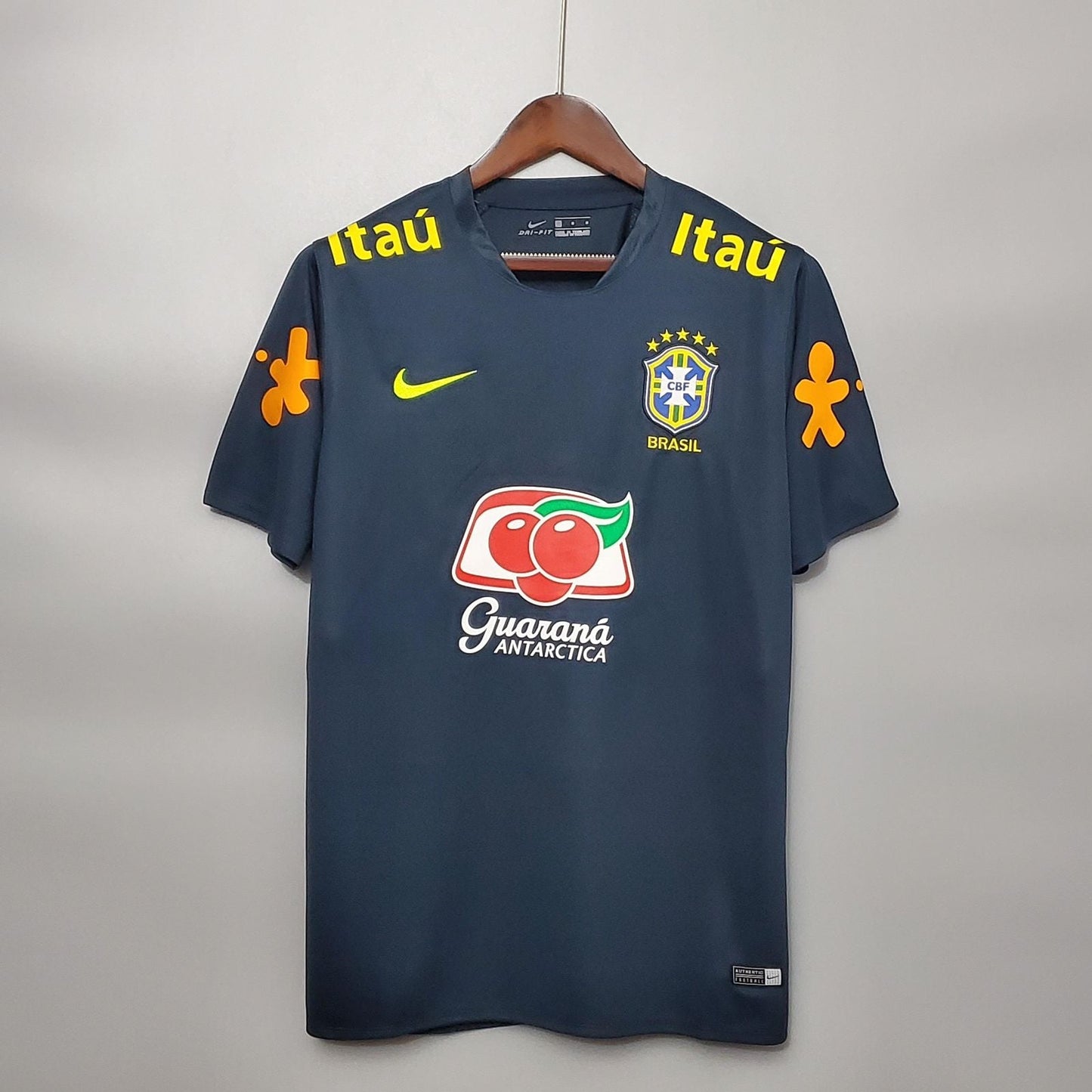 Camisa Treino Seleção Brasileira Cinza Comissão Técnica Modelo Profissional