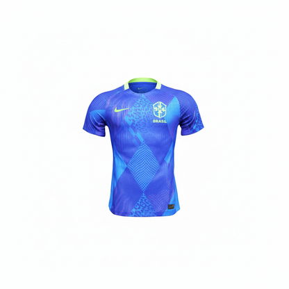 Camisa Seleção Brasileira Azul Pré-Jogo 2024 Modelo Jogador Performance