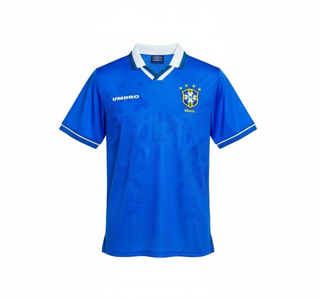Camisa Seleção Brasileira Azul Romário 11 Retrô 1994 4 Estrelas
