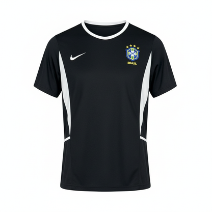 Camisa Seleção Brasileira Preta 5 Estrelas Modelo Torcedor